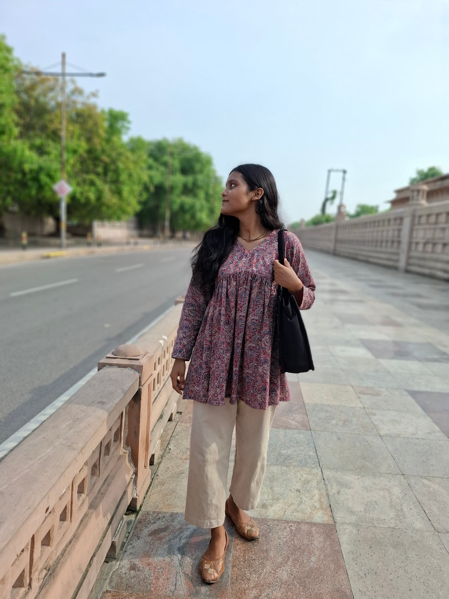 Ajarak Boho Paisley Smock Kurti