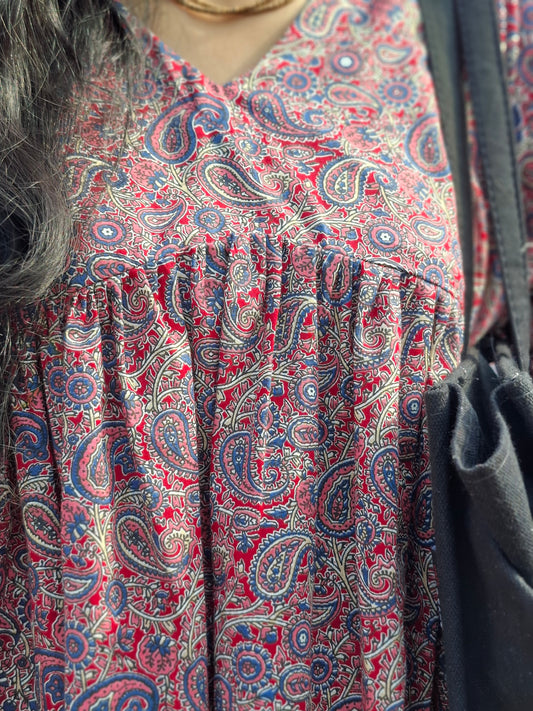 Ajarak Boho Paisley Smock Kurti