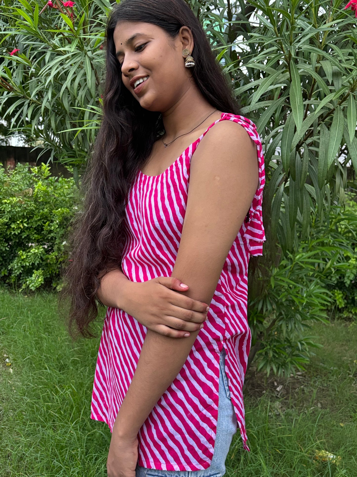 Masakkali- Candy Stripe Cotton Kurti